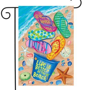 Briarwood Lane "Better at the Beach"  Garden Flag